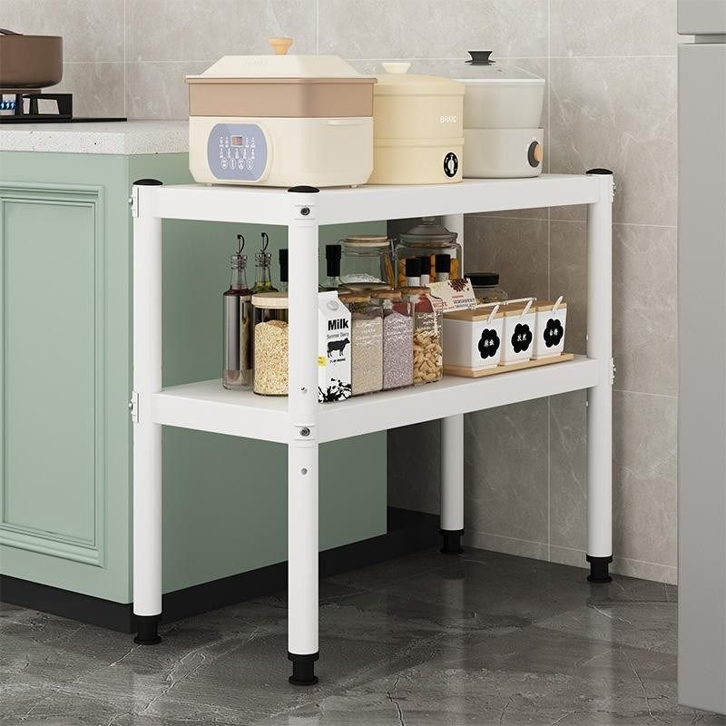 白色喷漆地立式多层35长40/45/50/55/60cm厨房微波储存架,厨房/烹饪用具,微波炉置物架,淘宝优惠券,粉丝福利购,淘宝优惠卷