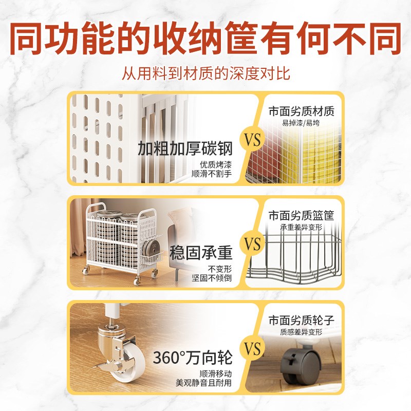 瑜伽垫收纳筐健身器材运s动装备收纳泡沫轴哑铃家用带轮夹缝置物