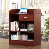 讲台演讲台发言台小型立式 迎宾台接待台实木多媒体会议室简约现代