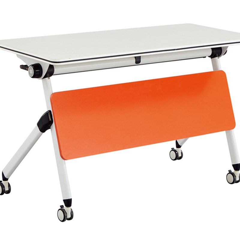 时尚扇形组合f培训桌多人位拼接圆桌教室用梯形会议桌折叠培训桌