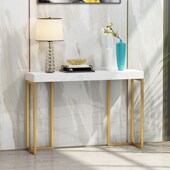 简约现代大理石玄关桌入户门厅走廊铁艺轻奢玄关暖气片装 饰置物架