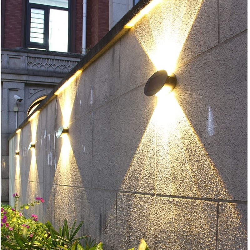 太阳能户b外防水洗墙灯家用别墅庭院外围墙壁灯氛围装饰露台射灯