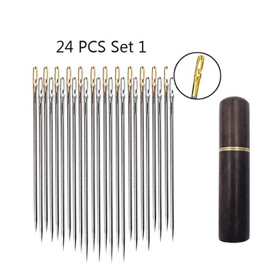 12/24pcs Blind Needle Elderly Needle-Side Hole Hand Househol
