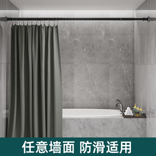 免打孔伸缩杆撑杆窗帘杆晾衣杆不锈钢浴帘杆撑衣杆罗马杆挂衣杆
