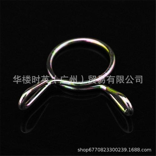 250PCS盒装单钢丝镀锌卡簧管卡箍环气水油管夹抱箍卡管喉卡扣跨境