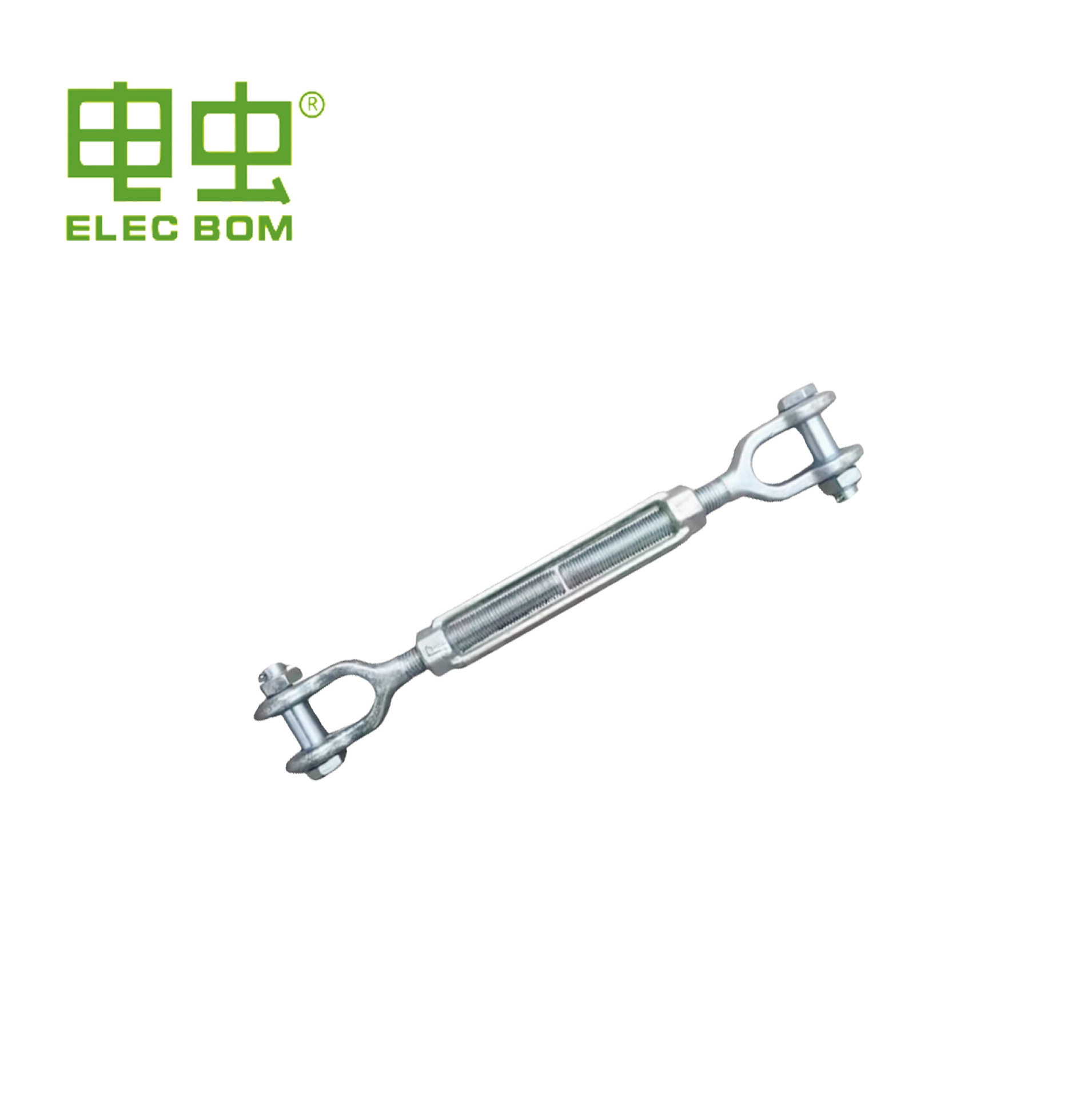 花篮螺丝紧绳器船用花兰索具螺旋扣收紧器5/8*6（M16）图片