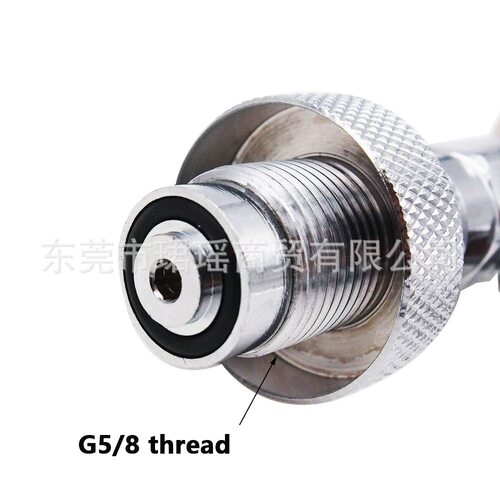 跨境供应G5/8潜水瓶阀门高压测压接头400bar/6000psi压力表