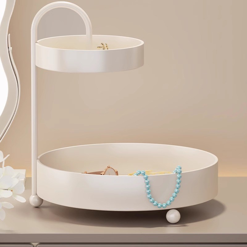 梳妆台护肤品香水口红整理化妆品置物架收纳盒高级感桌面玄关架子