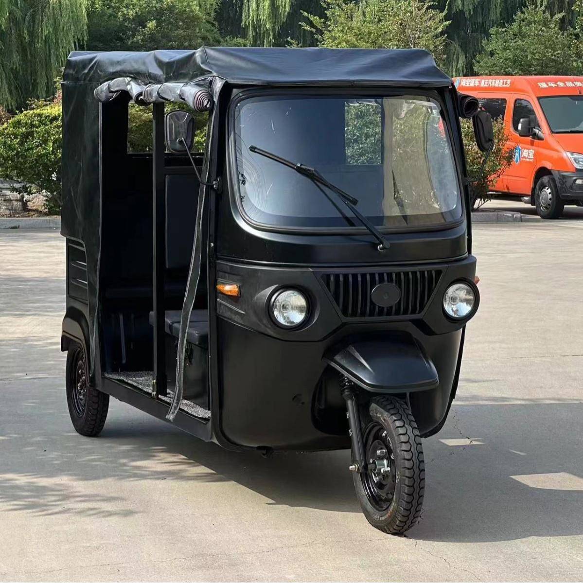 三轮摩托车嘟嘟车tuktuk外贸出口非洲汽油突突车车动力水冷引擎