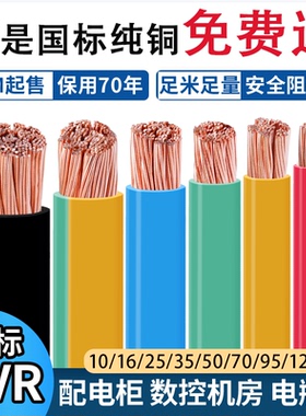BVR国标纯铜多股软电线接地线10 16 25 35 50 70 95 120平方铜线