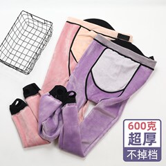 孕妇打底裤d冬季外穿踩脚加绒加厚托腹可调节大码超厚棉裤子 600