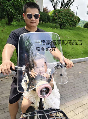 爱玛小金豆雅迪C小刀台铃新日电动车电单车车前加高挡风板防风罩