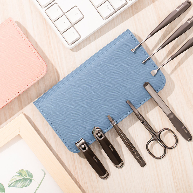 【然姐Come_on】SENTRUTH神厨 指甲剪套盒蓝色8件套