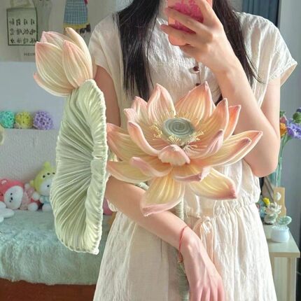扭扭棒巨型荷花手工花束diy材料包超大好运莲莲送男女友生日礼物