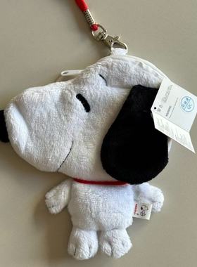 新款日系可爱史努比卡套中古卡包公仔造型脖挂二合一零钱包送礼物