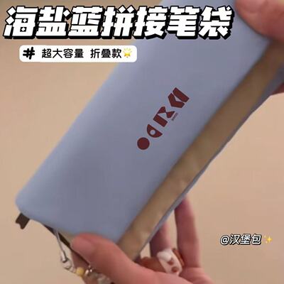 ins笔袋合集高颜值ins风风文具袋大容量多功能文具盒翻盖六年级