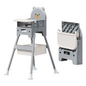 跨境儿童餐椅儿童成长椅便携式 可折叠宝宝吃饭桌可调节高低餐椅