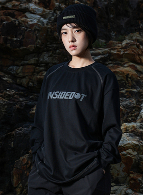 INSIDEDOT 明辑线撞色长袖t恤男抗菌速干运动休闲上衣秋季情侣装