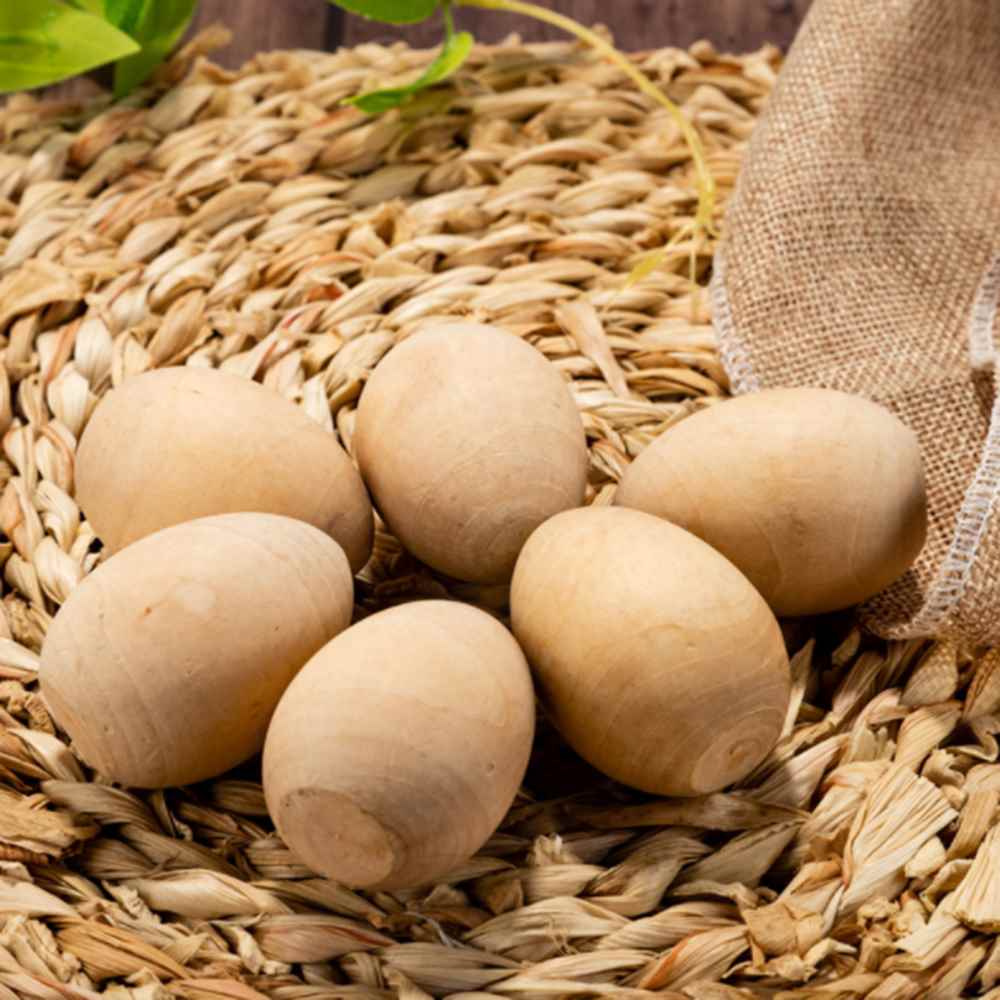 网红10 PCS Easter Eggs Decoration Toys Wood Simulation