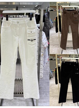 女士25秋款高尔夫服装灯芯绒时尚骷髅休闲长裤舒适百搭运动休闲