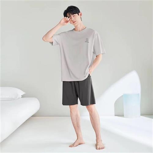 莫代尔棉睡衣男夏季短袖短裤薄款大码夏款夏天休闲运动家居服套装
