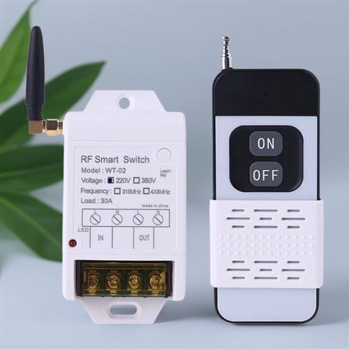 WT02 220V大功率远程水泵开关电机电源 灯具开关+7003-2键ONOFF