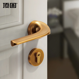 顶固棱弧系列房门锁家用通用型现代简约静音锁具室内卧室门把手