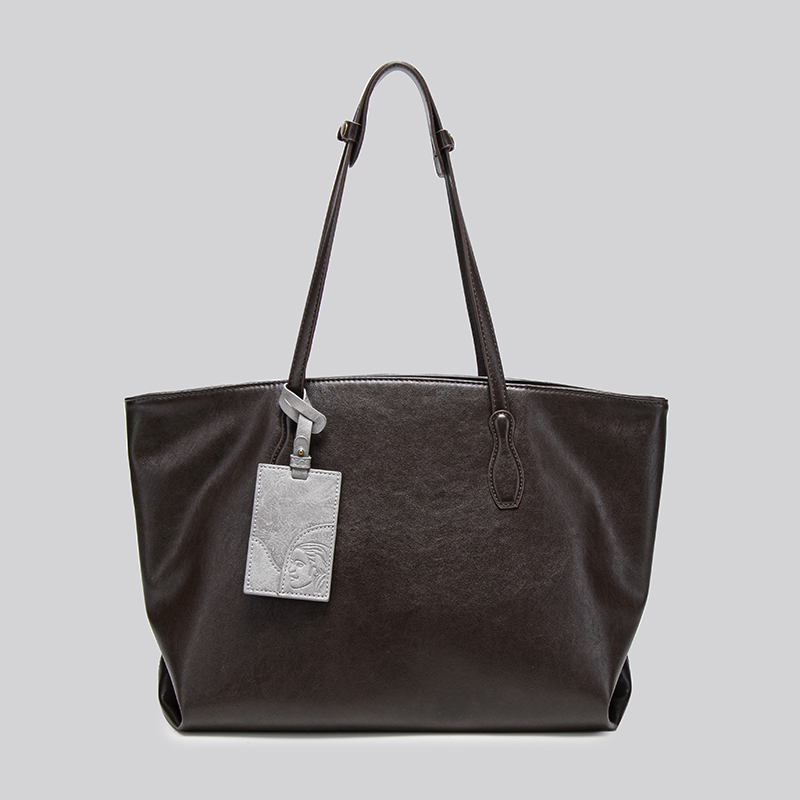 软皮百搭托特包2025新款