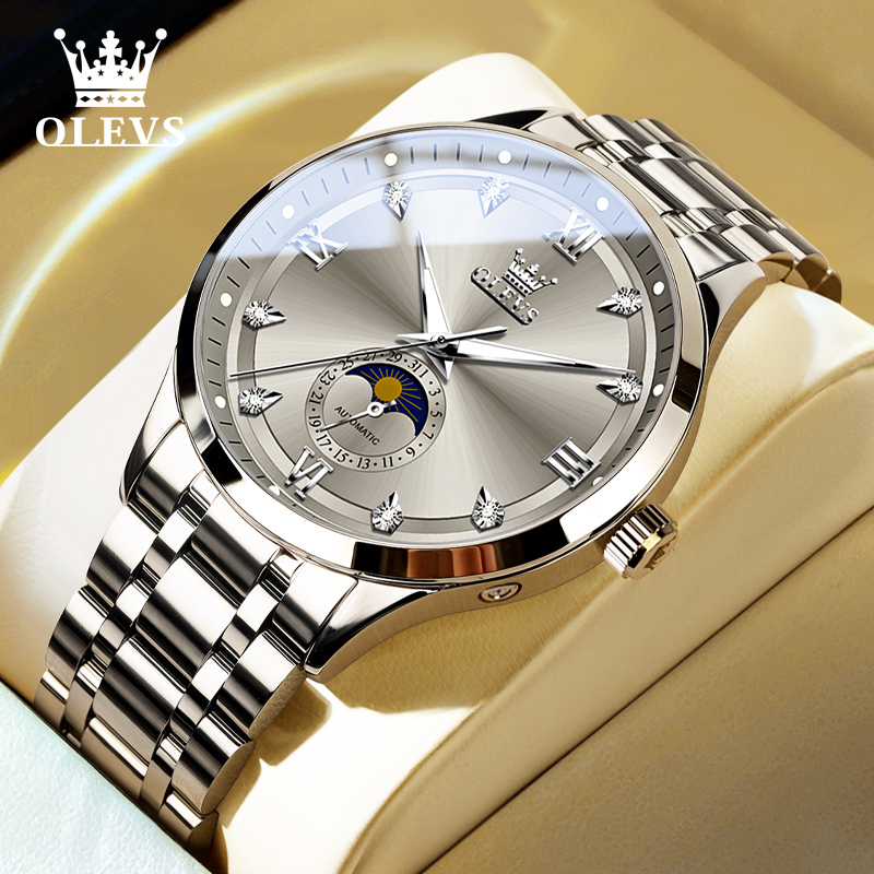 【送礼精选】瑞士认证月相男表