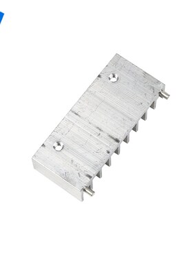 To220散热片铝白色散热器块二三极管肖特基用双孔带针46*10*20mm