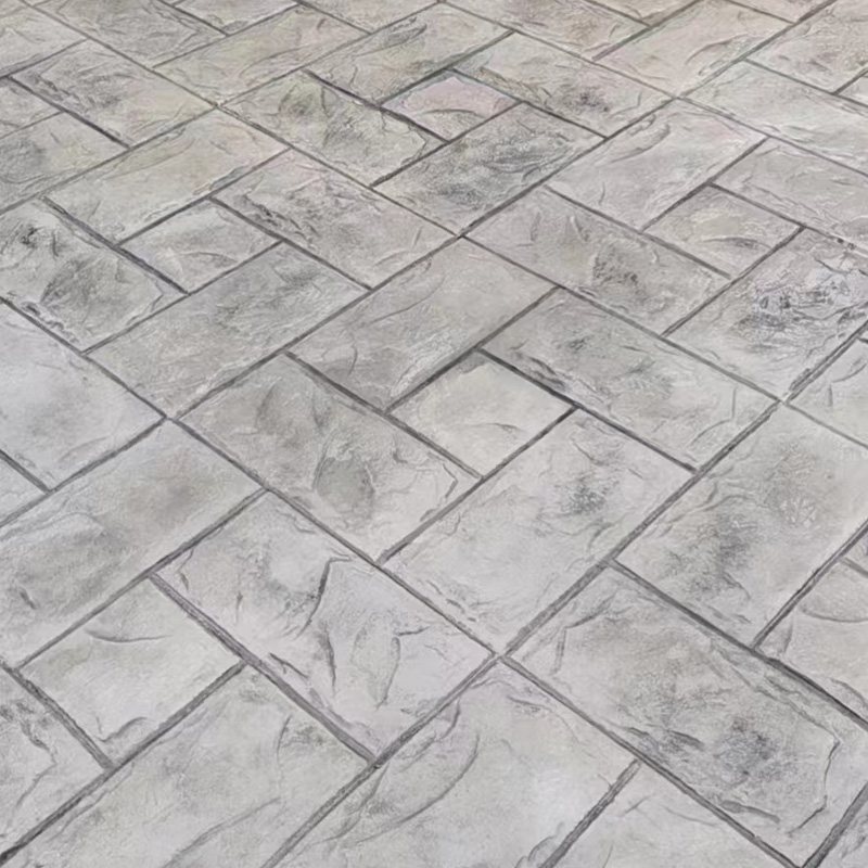 湖南压花地坪施工材料模具 混凝土彩色水泥路面地面印花压模模具