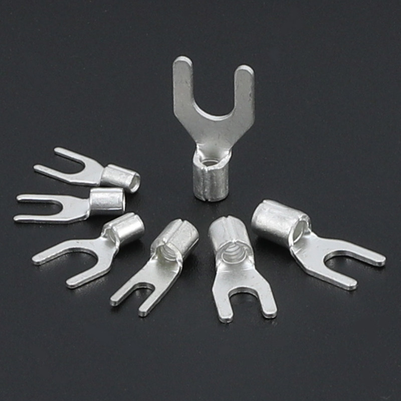 接线端子 SNB2-4S 冷压接头 铜鼻子 U型裸端子线耳厚紫铜100只