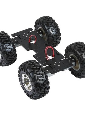 4WD 智能小车底盘 越野型超大型底盘直流减速电机 智能车越野轮子
