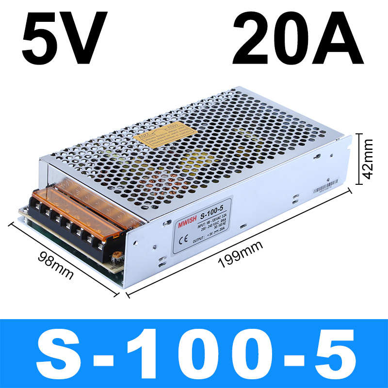 深圳明纬S-100W-24V4.5A 12V8.5A 220伏AC转DC直流开关电源NES