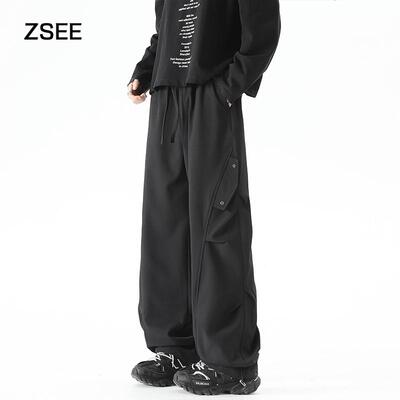 ZSEE美式高街直筒户外冲锋裤男