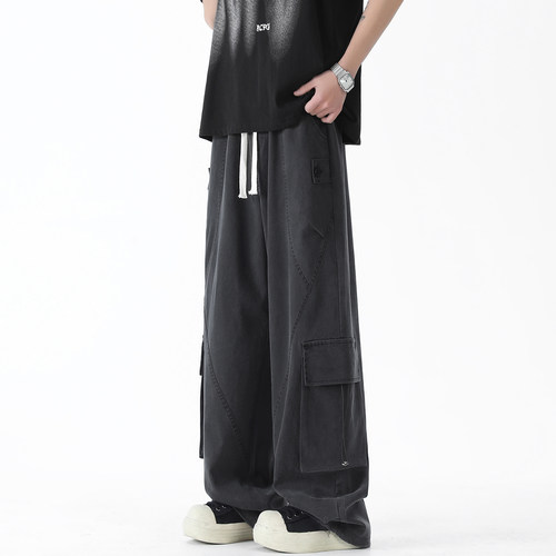 ZSEE美式复古潮牌大口袋工装裤男