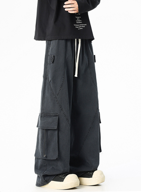 ZSEE工装裤男女春季新品美式潮牌复古直筒裤宽松阔腿休闲伞兵长裤