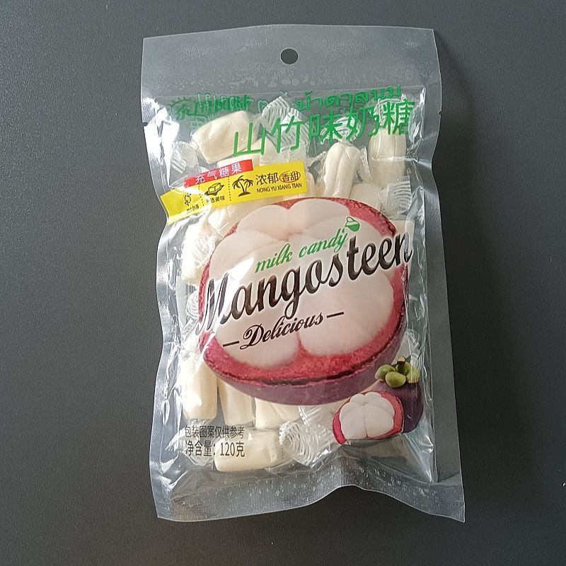 山竹味奶糖120g古凤特浓奶糖水果糖休闲软糖喜糖古风零食糖果