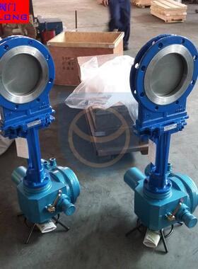 厂家直销PZ973铸钢法兰电动刀闸阀DN200电动刀闸阀厂家特价