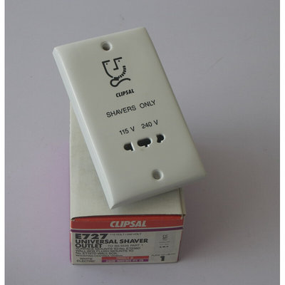 CLIPSAL 墙壁插座 20瓦 115V 240V 双电压 电源插座