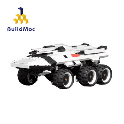 BuildMOC拼装积木玩具游戏质量效应M35-MAKO灰蜻鲨战车灰鲭鲨载具