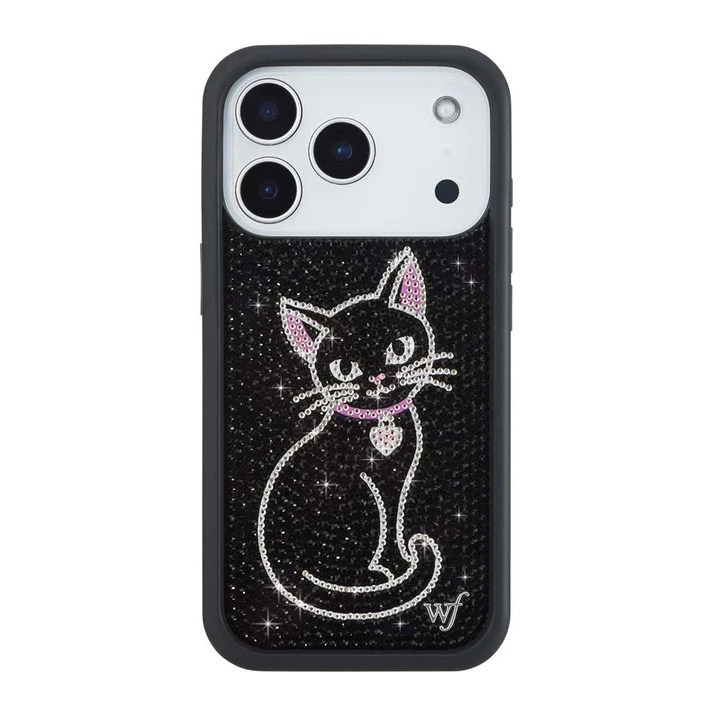 WF骷髅头黑猫英伦闪钻手机壳
