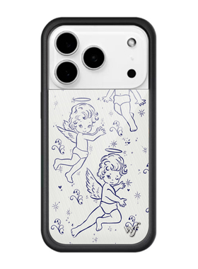 wildflow三个天使Cherubs手机壳适用苹果17Pro新款iPhone16/15/14ProMax/Plus13可爱Nailea Devora防摔保护套
