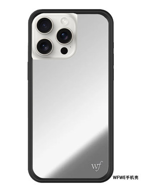 港品潮牌wild手机壳纯色镜面补妆镜子适用适用iPhone15/14/13ProMax/plus苹果16Pro手机壳欧美时尚防摔保护套