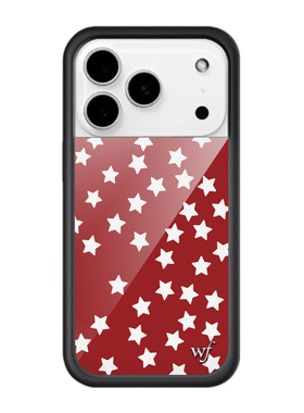 Wildfl张思捷同款红色星星适用苹果16Pro手机壳iphone15/14/13/12promax/plus红底五角星个性13防摔保护套