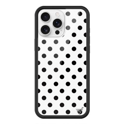 WFWE联名Polka Dots满屏黑白/棕色/黄色波点适用iPhone15/14/13Pr