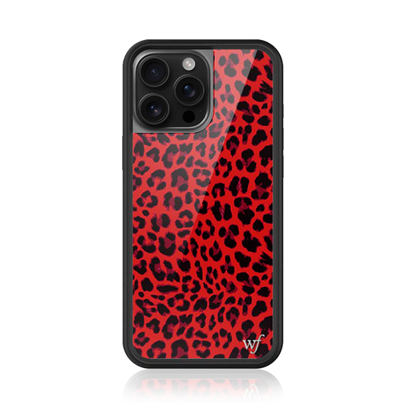 Wildflow联名Red Meow赤焰豹纹苹果16Pro适用iPhone15/14/13ProMax/12Plus手机壳欧美性感纹路WF防摔保护套