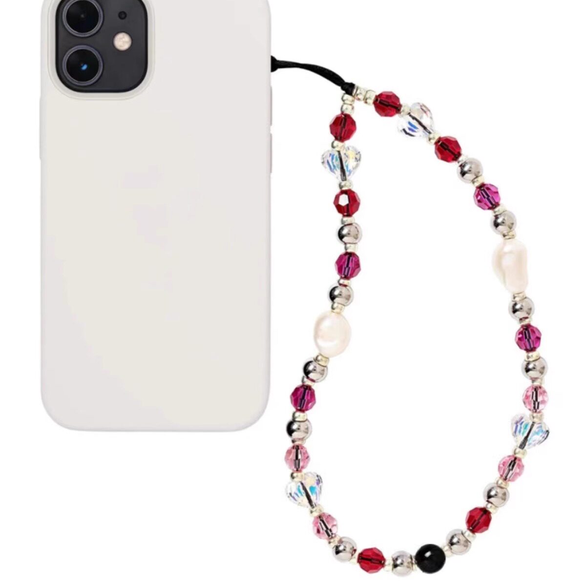 WFWE明星同款StringT水晶珍珠手机挂链立体串珠原版挂绳配饰女生