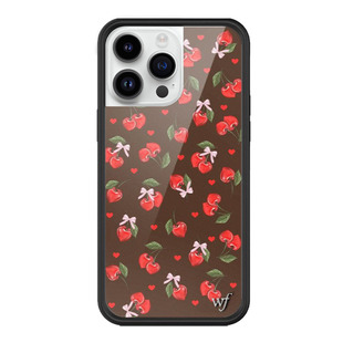 WFwe联名Pink Cherries巧克力樱桃苹果16Pro手机壳适用iPhone15/14/13ProMax/Plus手机壳明星同款WF防摔保护