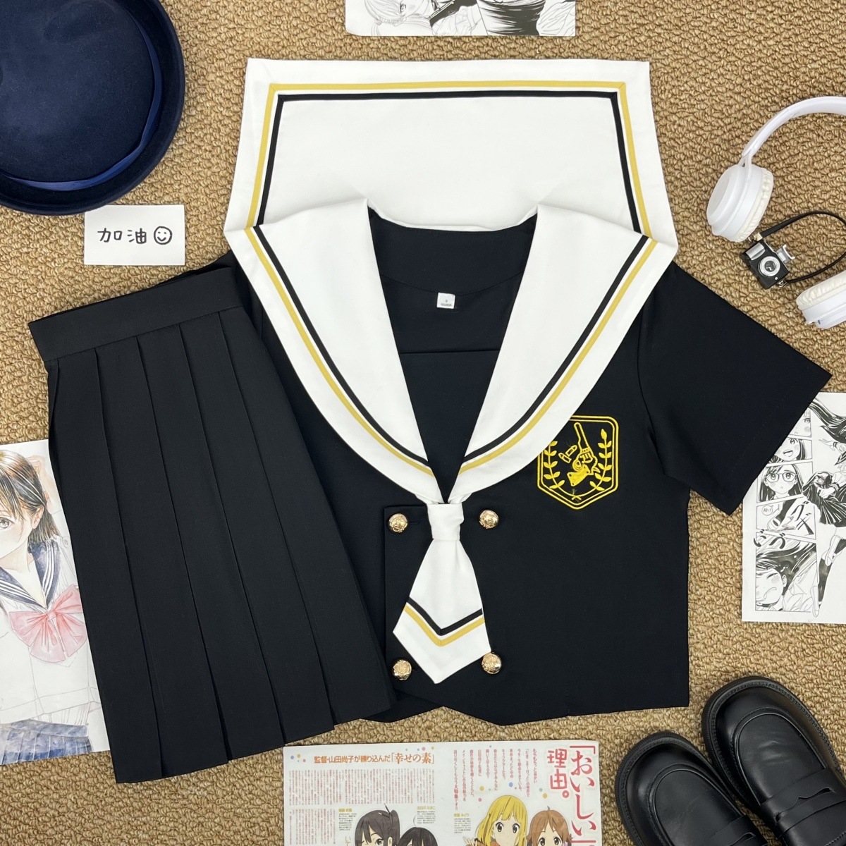 原创jk制服套装神枪水手服正统日系学院风班服中间服演出服女